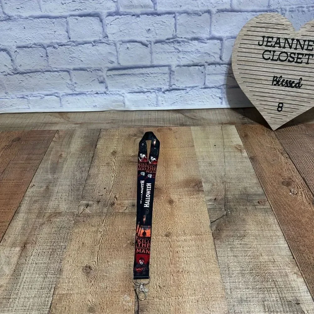💜 Halloween Michael Myers John Carpenter Horror Movie Neck Lanyard Keychain